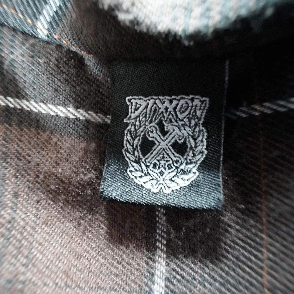 Dixxon Flannel Co Sherpa Jacket Mens L Brown Snap Flannel Lined Trucker Pockets - Picture 9 of 12